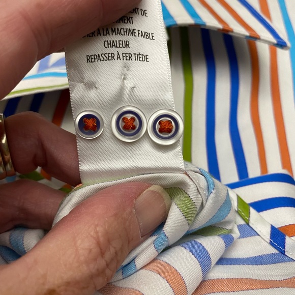 Mens Robert Graham Colorful Stripe Flip Cuff Button Down Shirt LS 2XL XXL - Picture 14 of 14